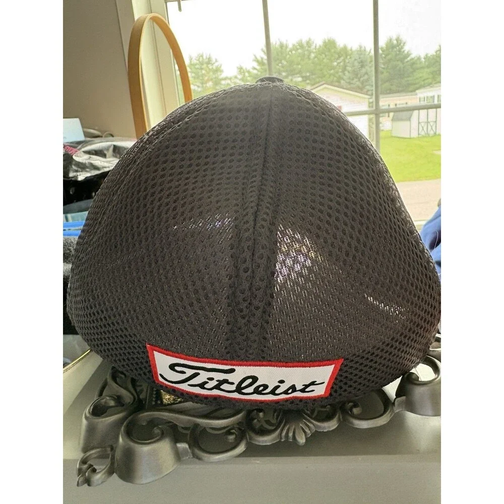 Titleist Pro V1 FootJoy FJ Golf Fitted Hat Cap Gray S/M Deep Back